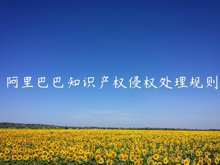 阿里巴巴知識產(chǎn)權(quán)侵權(quán)處理規(guī)則